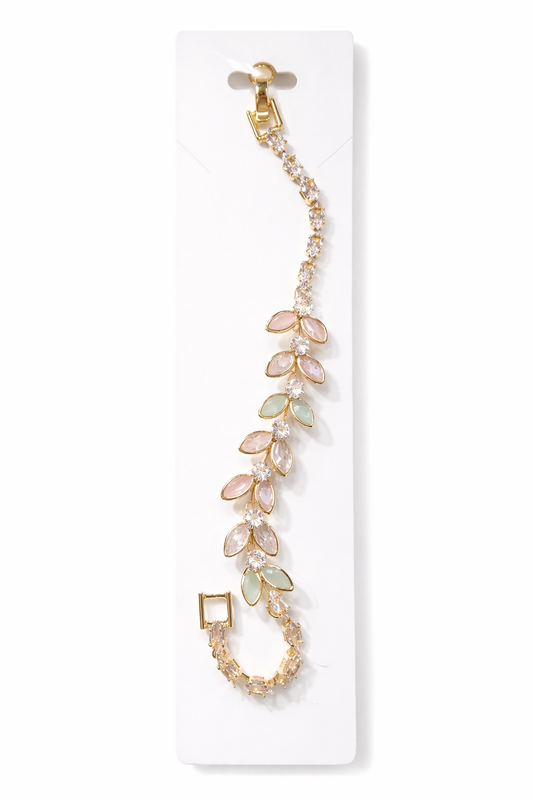 Gold Flower Charm Bracelet