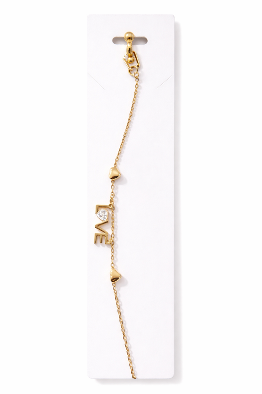 Gold LOVE Charm Bracelet