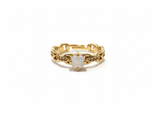 Gold Chain Design Statement Ring
