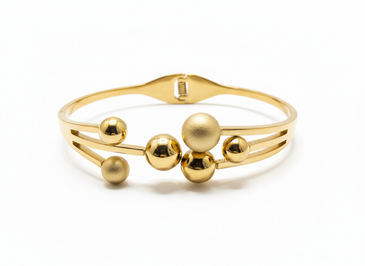 Gold Crystal Bangle Bracelet